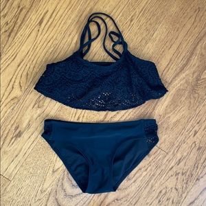 girls black bathing suit